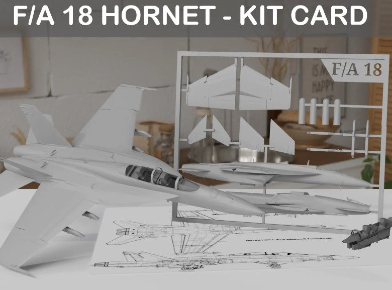 FA-18F Super Hornet - Kit Card (FREE STL)